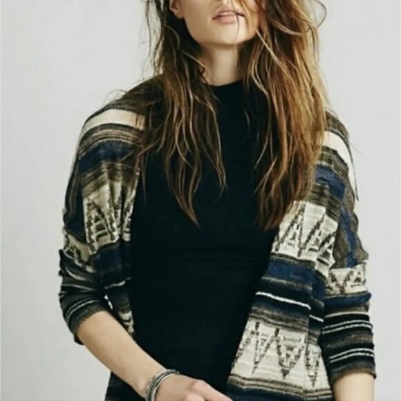 Free People Boho Print Cardigan Sweater - Picture 5 of 7
